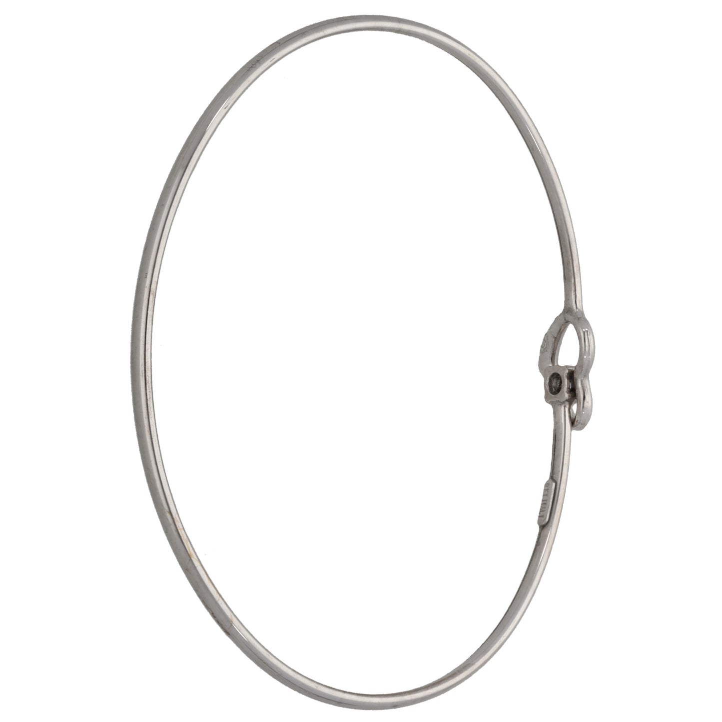 9ct White Gold Cubic Zirconia Alternative Bangle