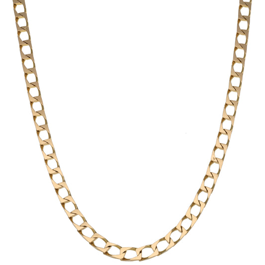 9ct Gold Curb Chain 18"