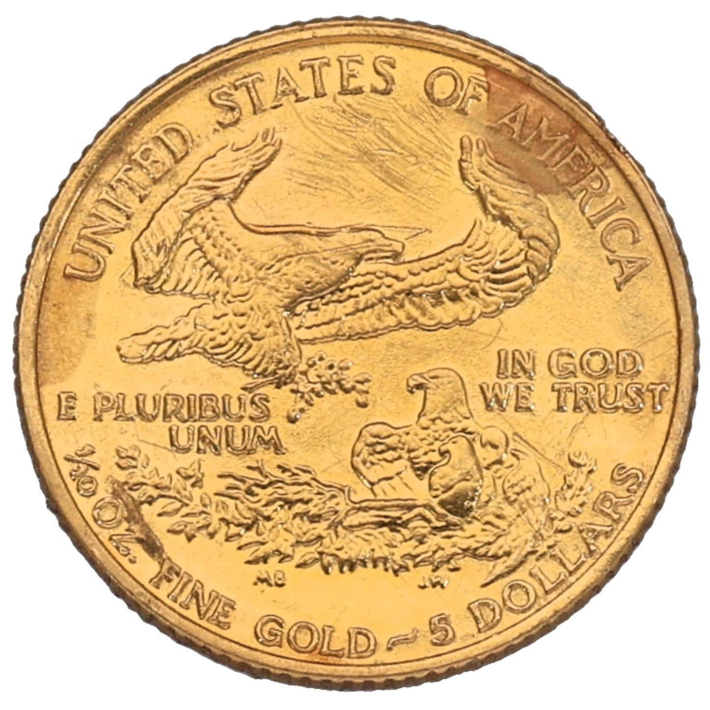 22ct Gold USA Eagle 1/10 OZ Coin 1986