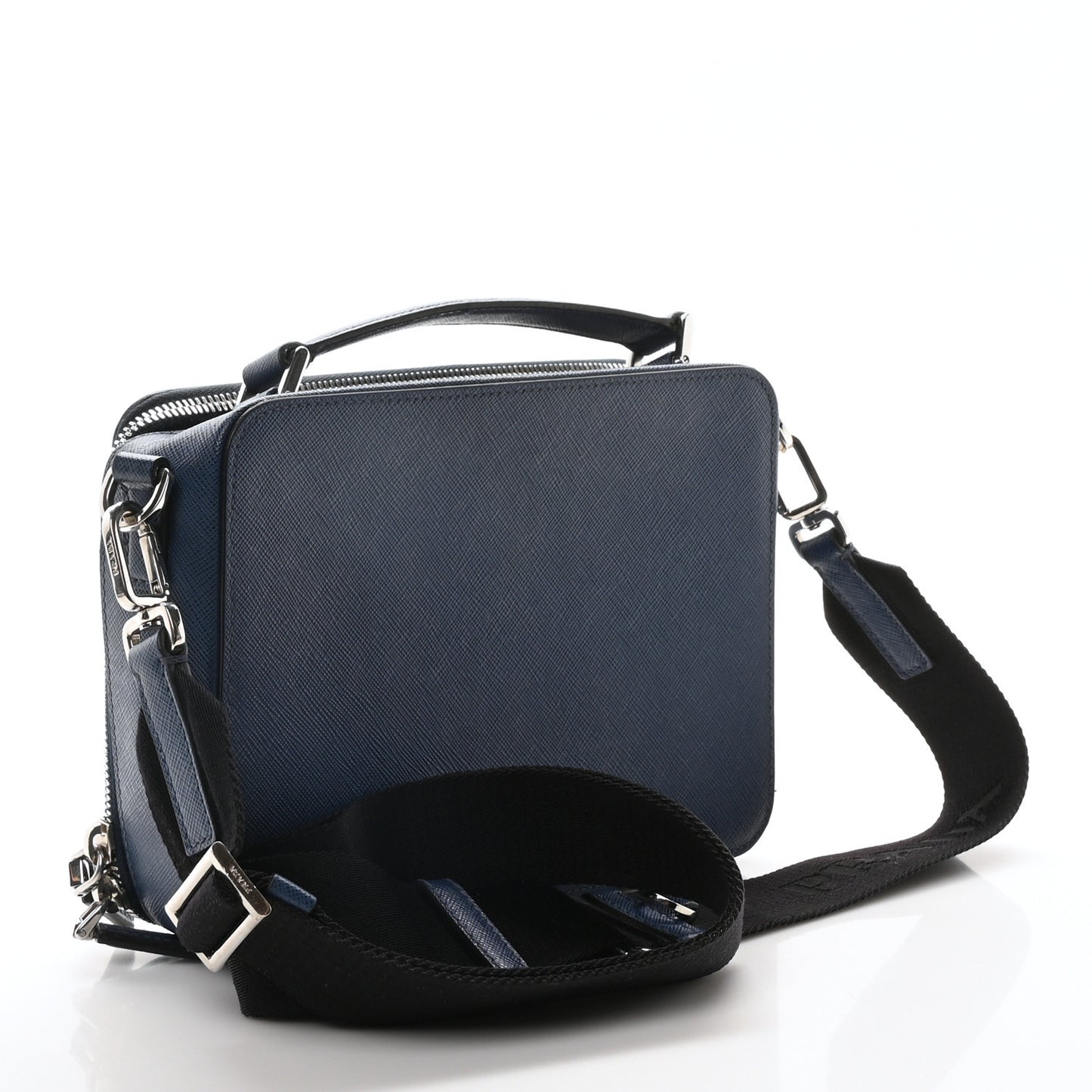Prada Brique Saffiano Leather Bag - Blue