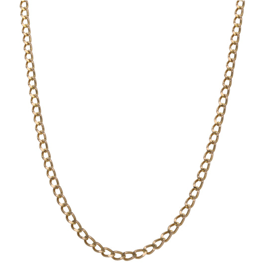 9ct Gold Curb Chain 18"