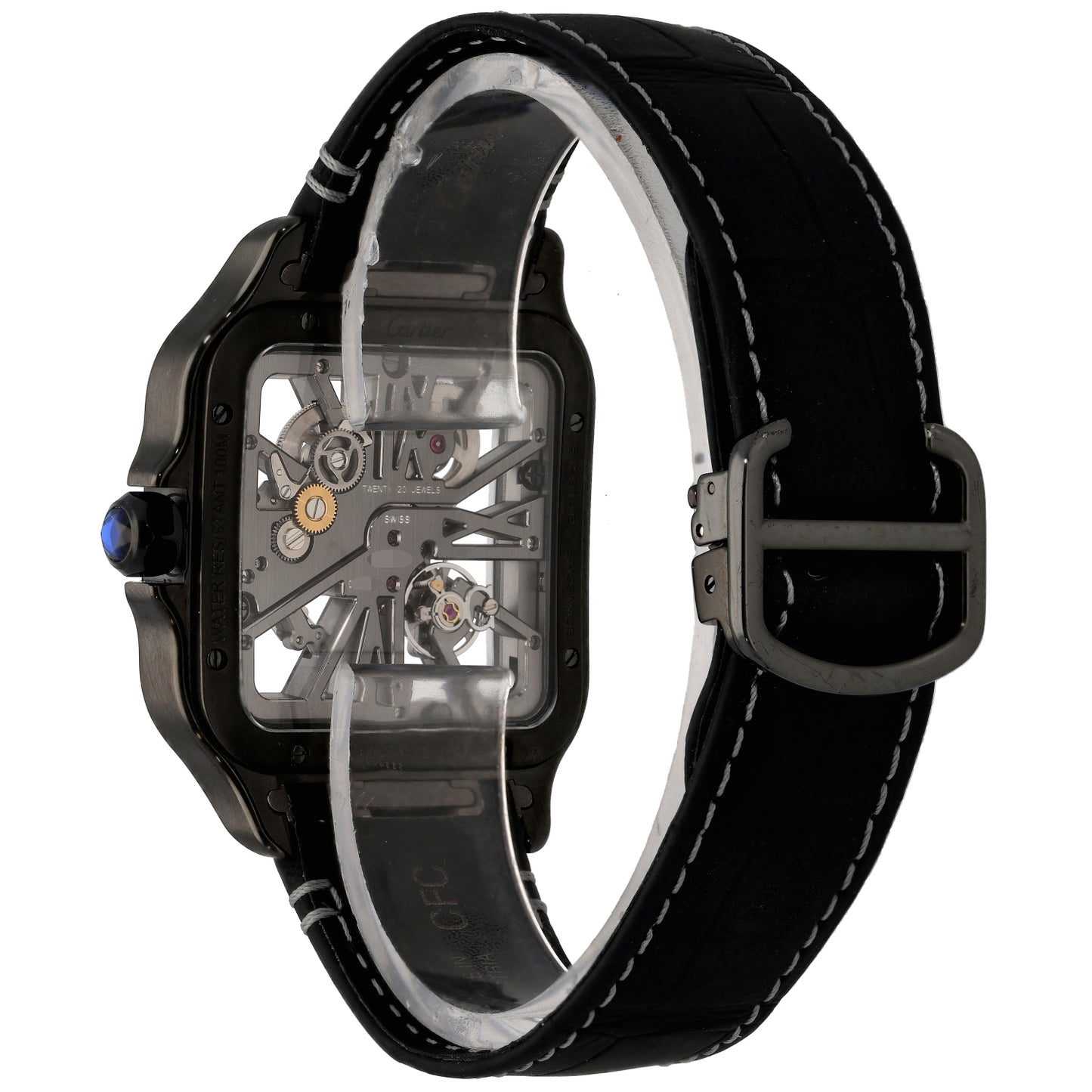 Cartier Santos WHSA0009 39.8mm DLC Carbon Watch