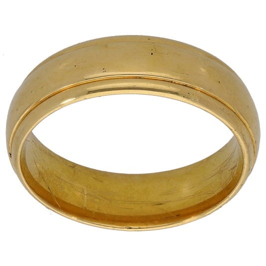 18ct Gold Plain Wedding Ring Size Q