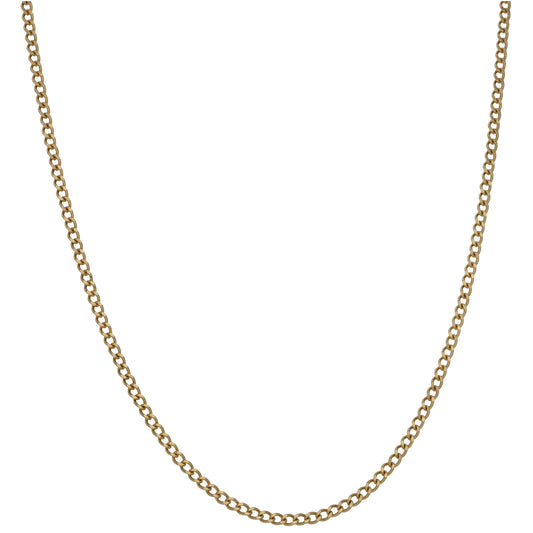 9ct Gold Curb Chain 18"