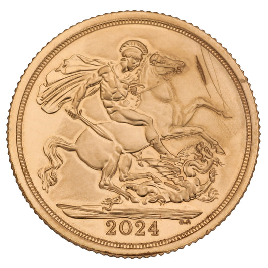 22ct Gold King Charles III Full Sovereign Coin 2024
