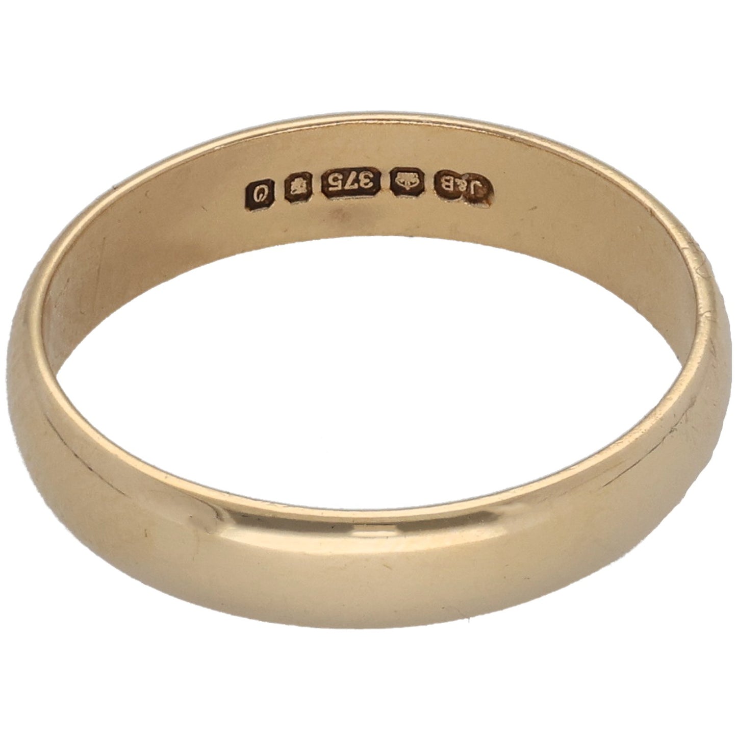 9ct Gold Plain Wedding Ring Size L