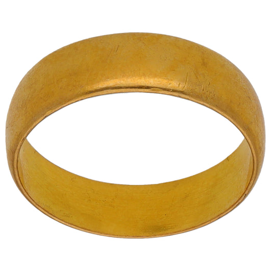 22ct Gold Plain Wedding Ring Size O