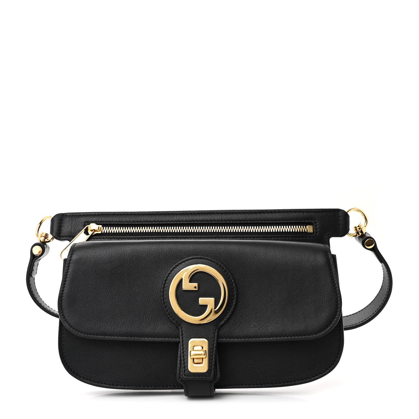 Gucci Blondie Belt Calfskin Leather Bag - Black
