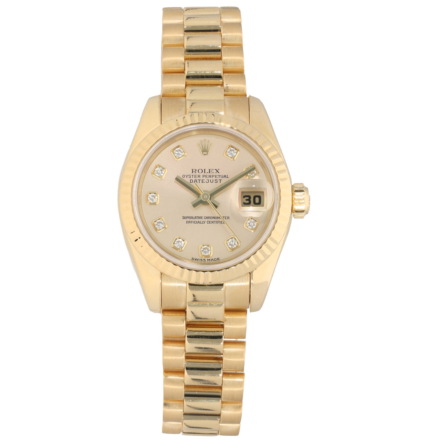 Rolex Lady Datejust 179178 26mm Gold Watch