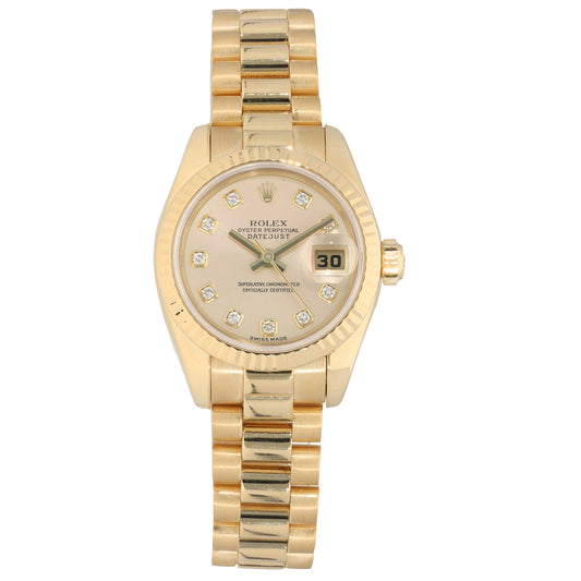 Rolex Lady Datejust 179178 26mm Gold Watch