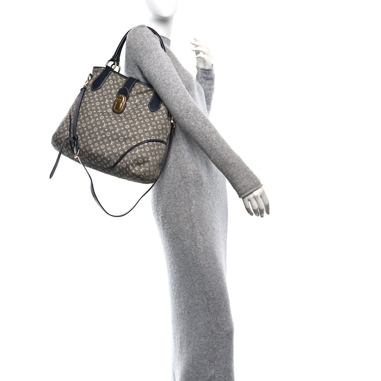 Louis Vuitton Elegie Monogram Mini Lin Coated Canvas Bag - Navy