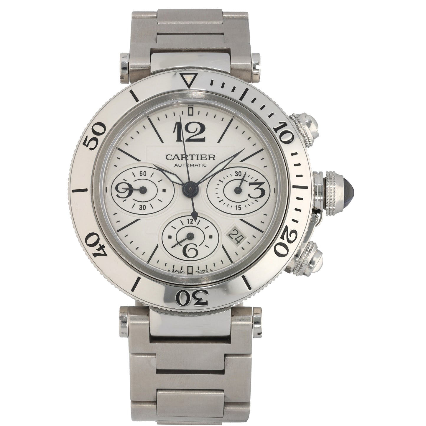 Cartier Pasha 2995 42mm Stainless Steel Watch