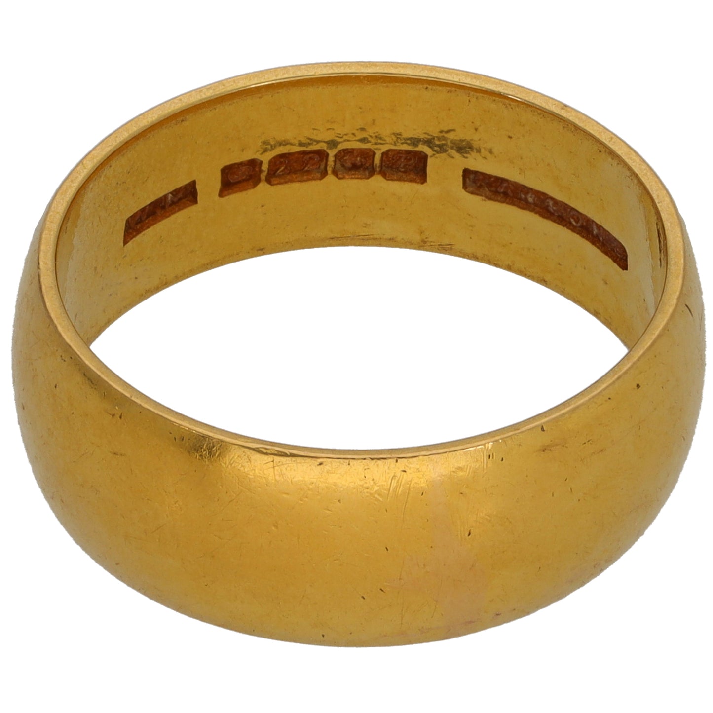 22ct Gold Plain Wedding Ring Size S