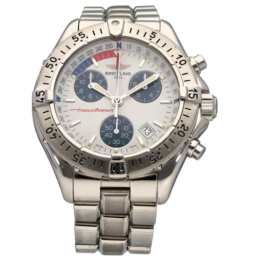 Breitling Transocean Chronograph A53340 40.5mm Stainless Steel Watch
