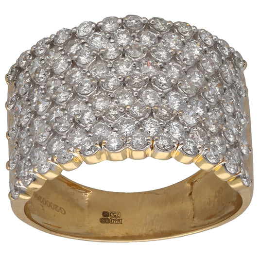 18ct Gold 2.00ct Diamond Dress/Cocktail Ring Size O