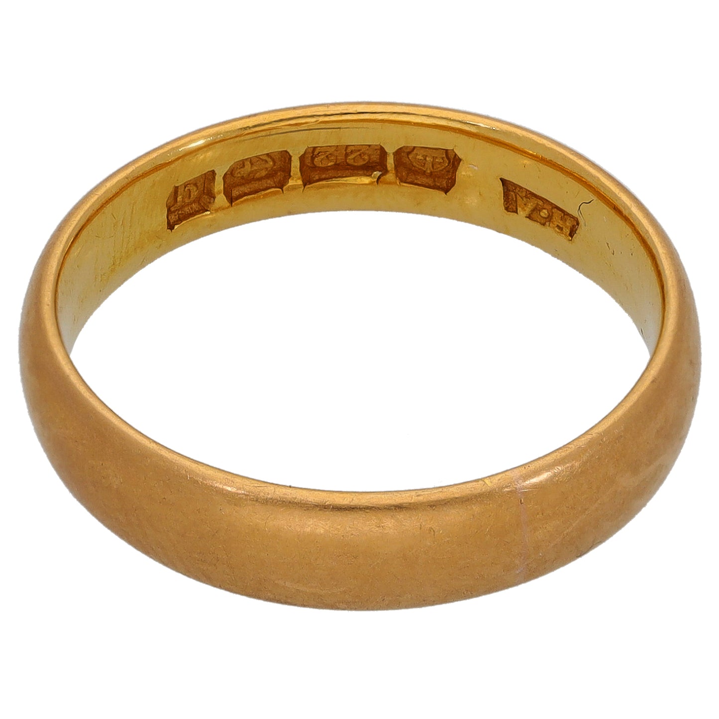 22ct Gold Plain Wedding Ring Size P