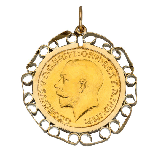 9ct Gold Full Sovereign Coin Pendant