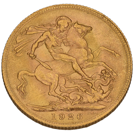 22ct Gold King George V Full Sovereign Coin 1926