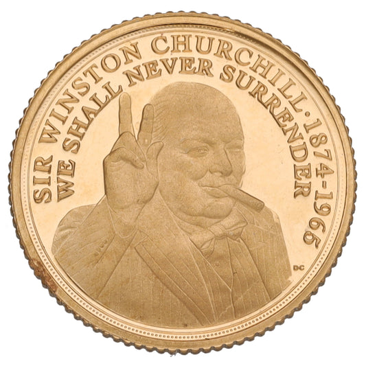 22ct Gold Sir Winston Churchill Half Sovereign Coin 2020
