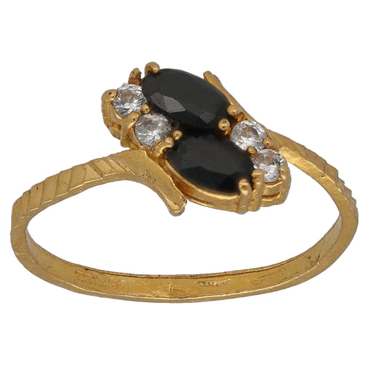 22ct Gold Imitation Gems Dress/Cocktail Ring Size M