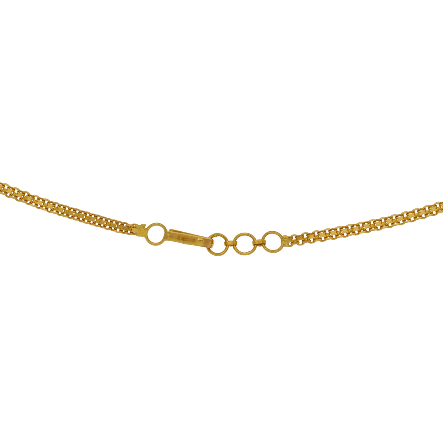 22ct Gold Cubic Zirconia Fancy Necklace 16"