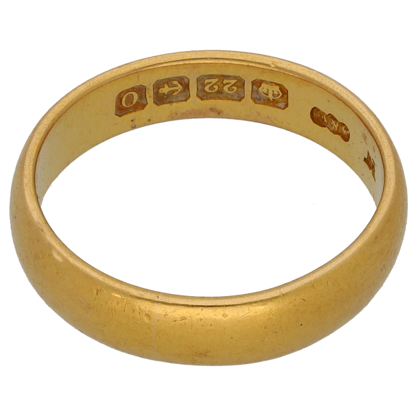 22ct Gold Plain Wedding Ring Size O
