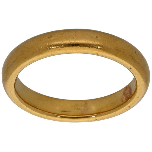 22ct Gold Plain Wedding Ring Size L