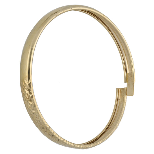 9ct Gold Hinged/Clasp Bangle