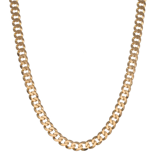 9ct Gold Curb Chain 18"