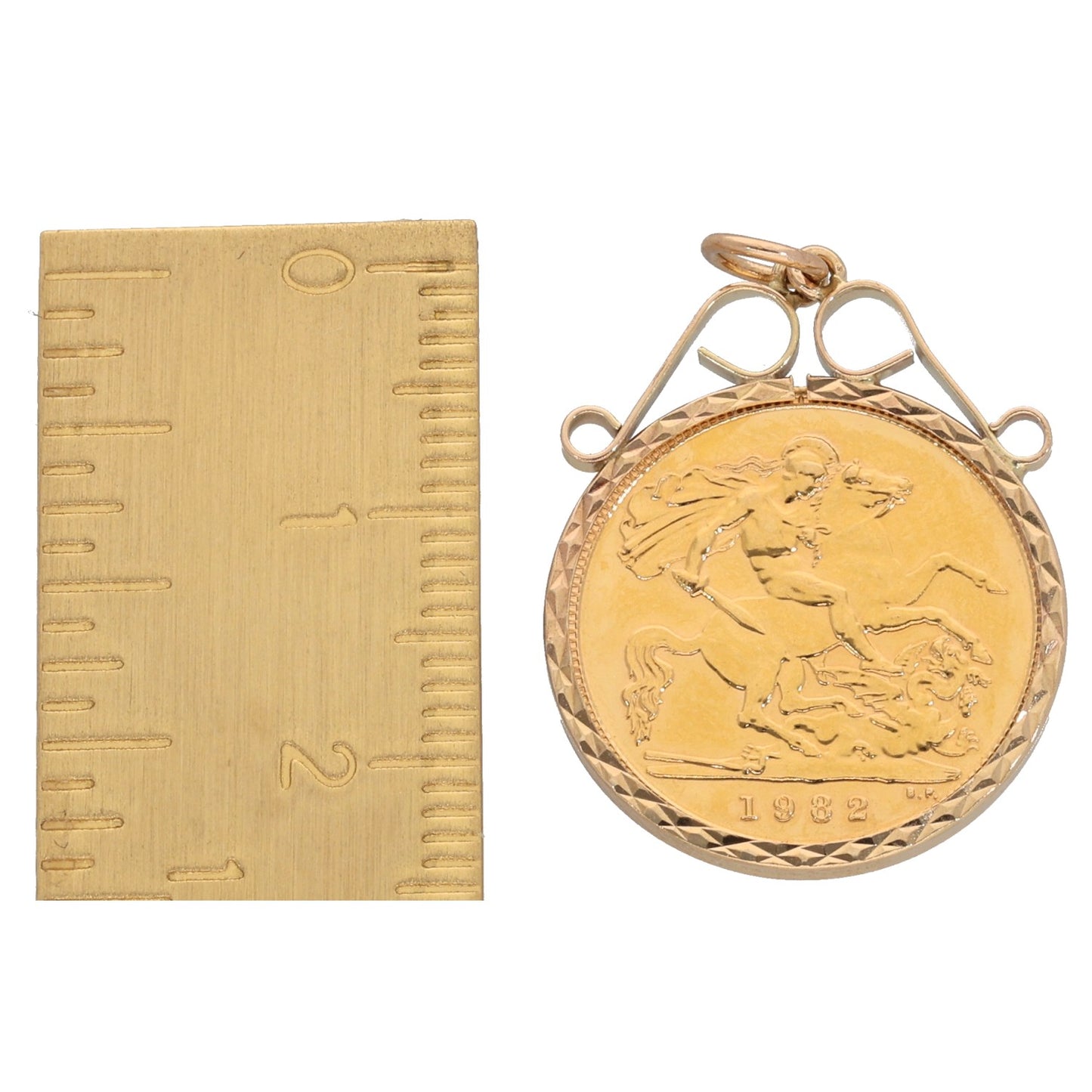 9ct Gold Half Sovereign Coin Pendant