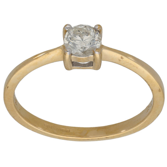 9ct Gold 0.30ct Diamond Solitaire Ring Size M