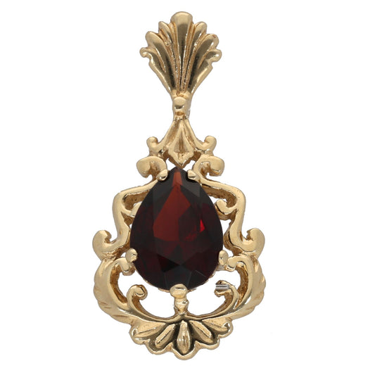 9ct Gold Garnet Dress/Cocktail Pendant