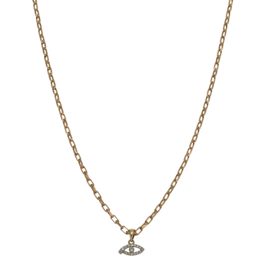 9ct Gold 0.095ct Diamond Alternative Pendant With Chain