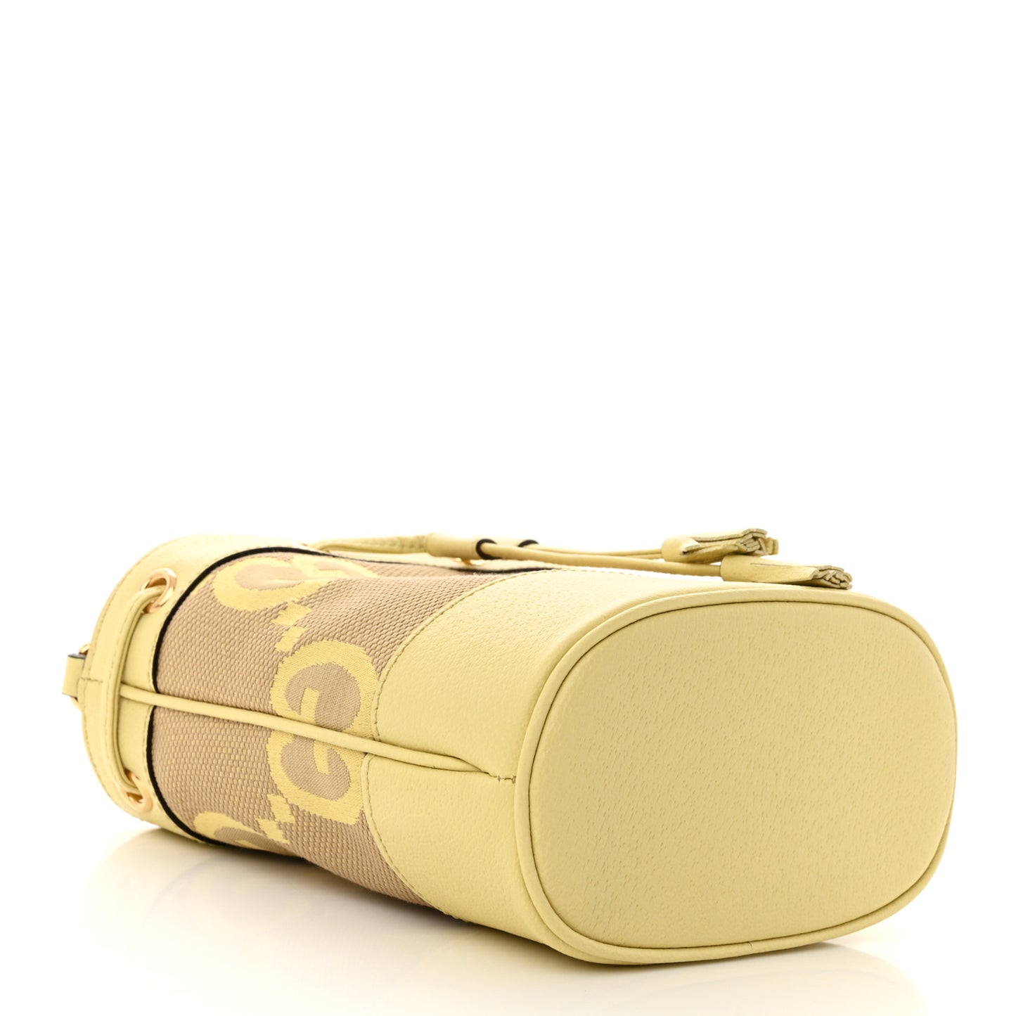 Gucci GG Monogram Ophidia Canvas and Leather Bucket Bag - Yellow