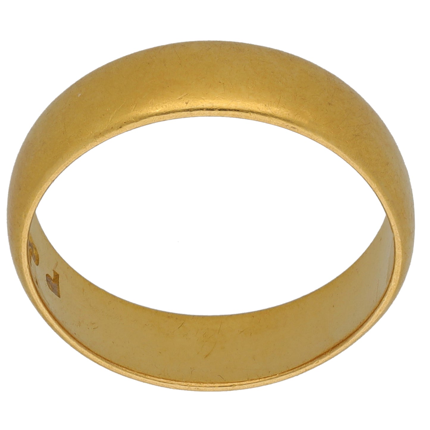 22ct Gold Plain Wedding Ring Size O