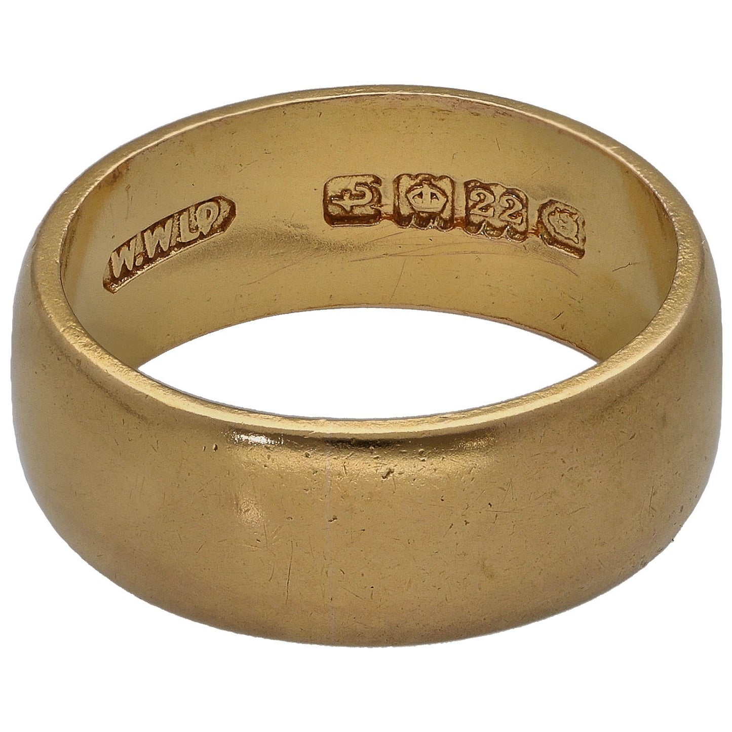 22ct Gold Plain Wedding Ring Size N