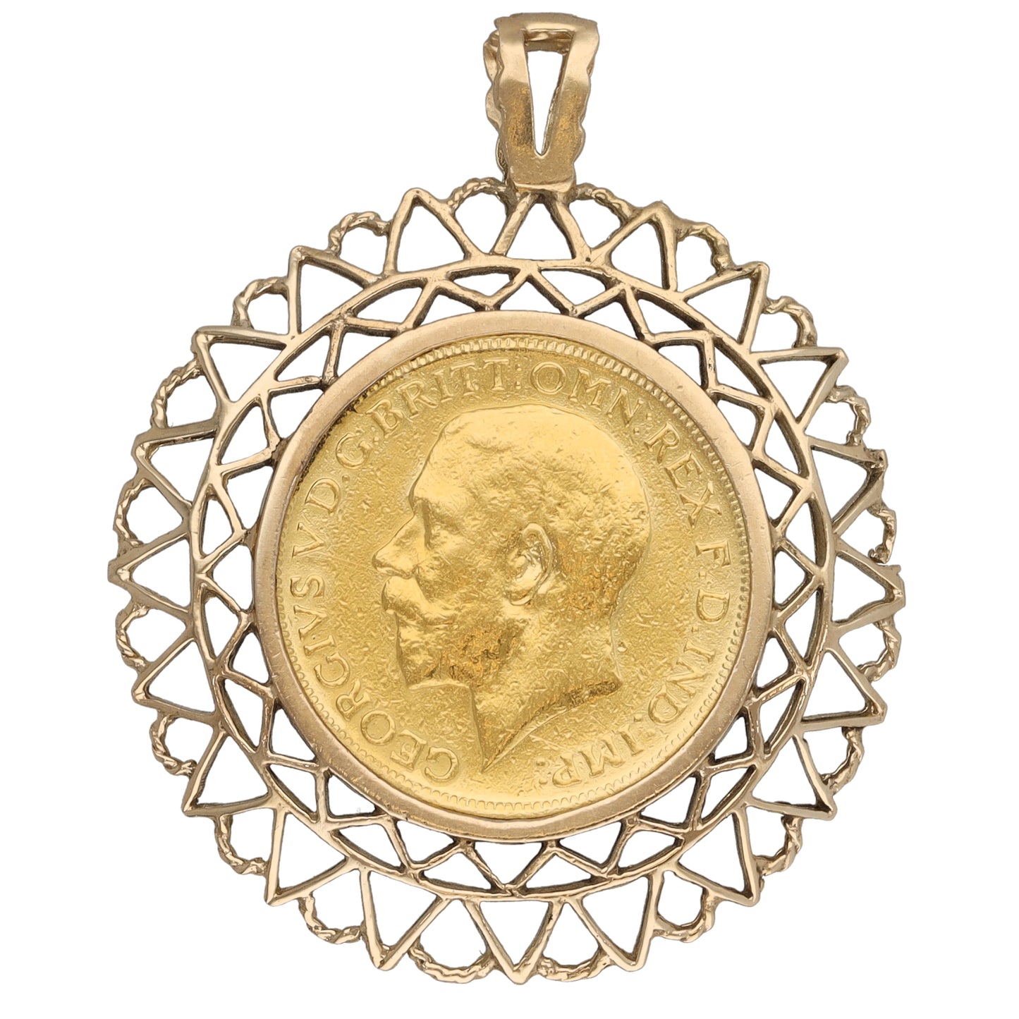 9ct Gold Full Sovereign Coin Pendant