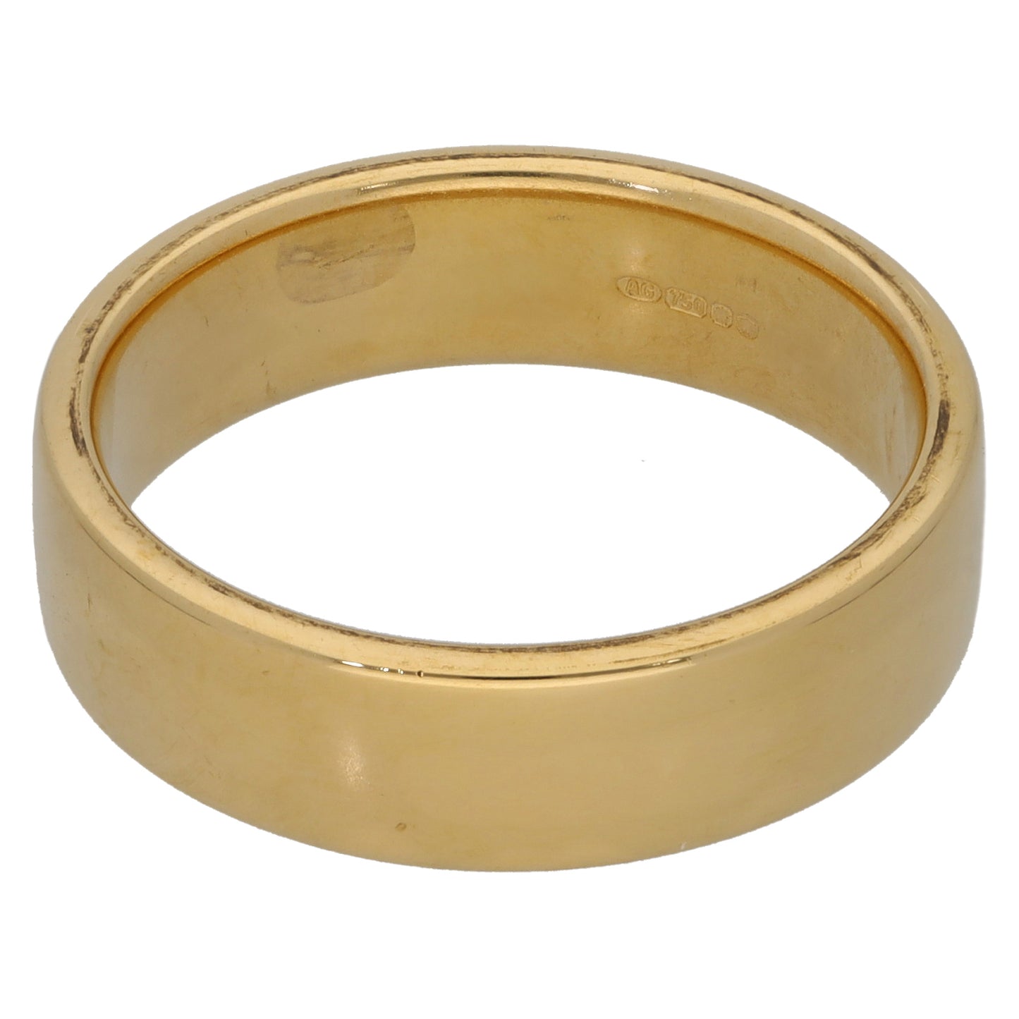 18ct Gold Plain Wedding Ring Size R