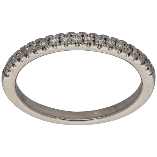 Platinum 0.19ct Diamond Half Eternity Ring Size Q
