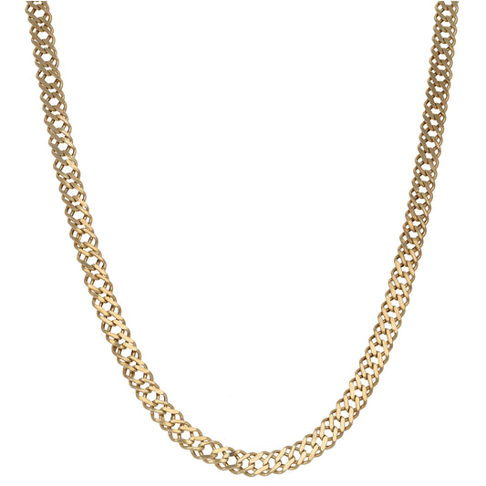 9ct Gold Double Curb Chain 20"