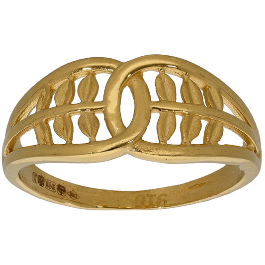 New 22ct Gold Leaf Wrap Ring