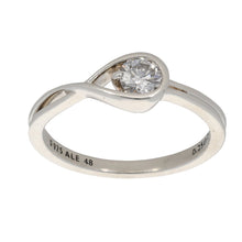 Load image into Gallery viewer, Silver Sterling Pandora 0.25ct Laboratory-Created Diamond Ring Size I
