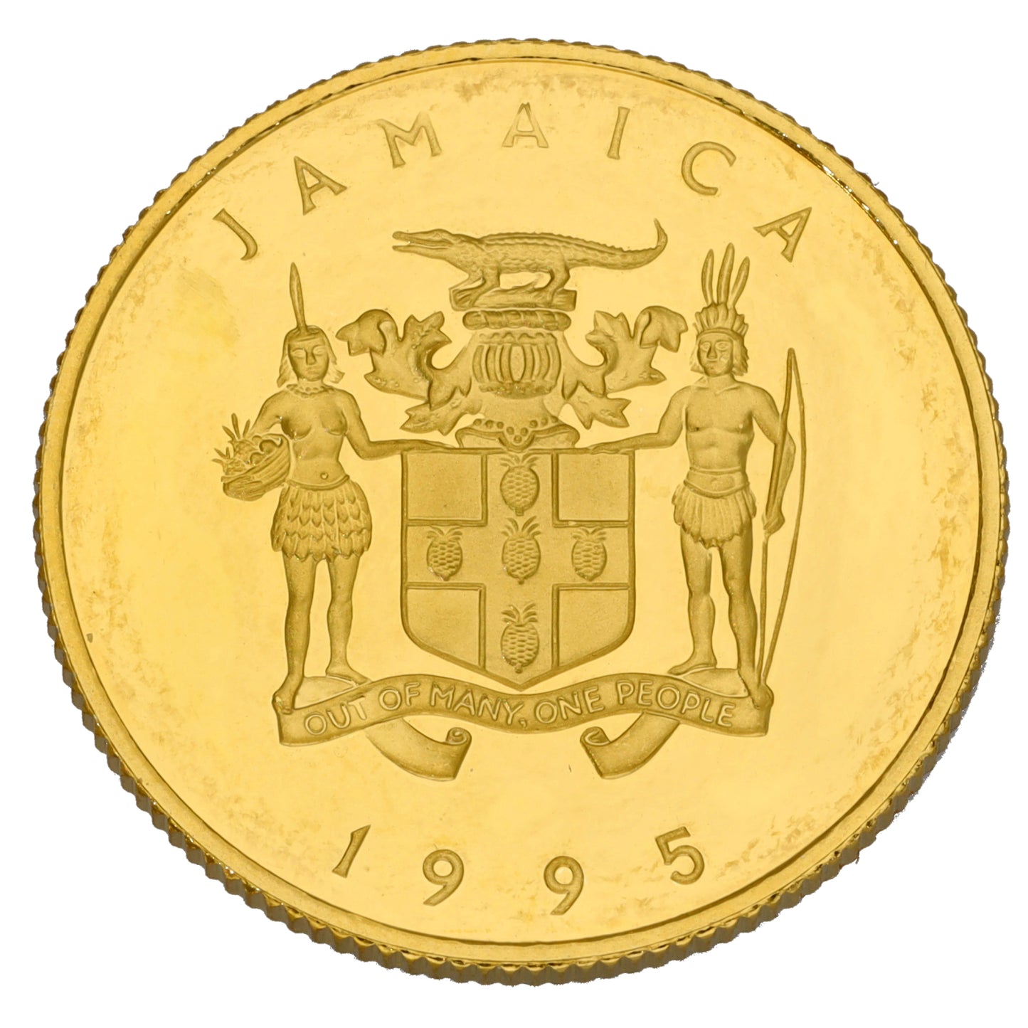 14ct Gold Jamaica The Queen Mother 50 Dollars 1995