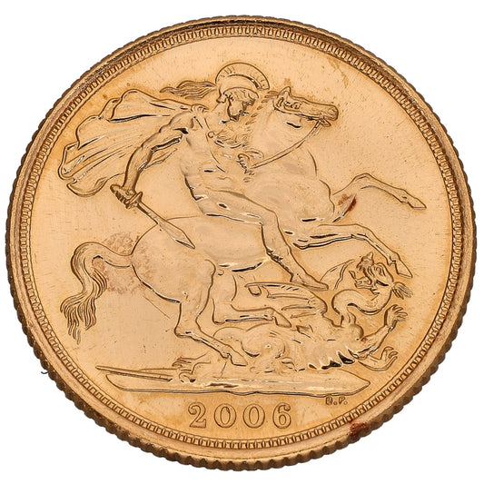 22ct Gold Queen Elizabeth II Full Sovereign Coin 2006