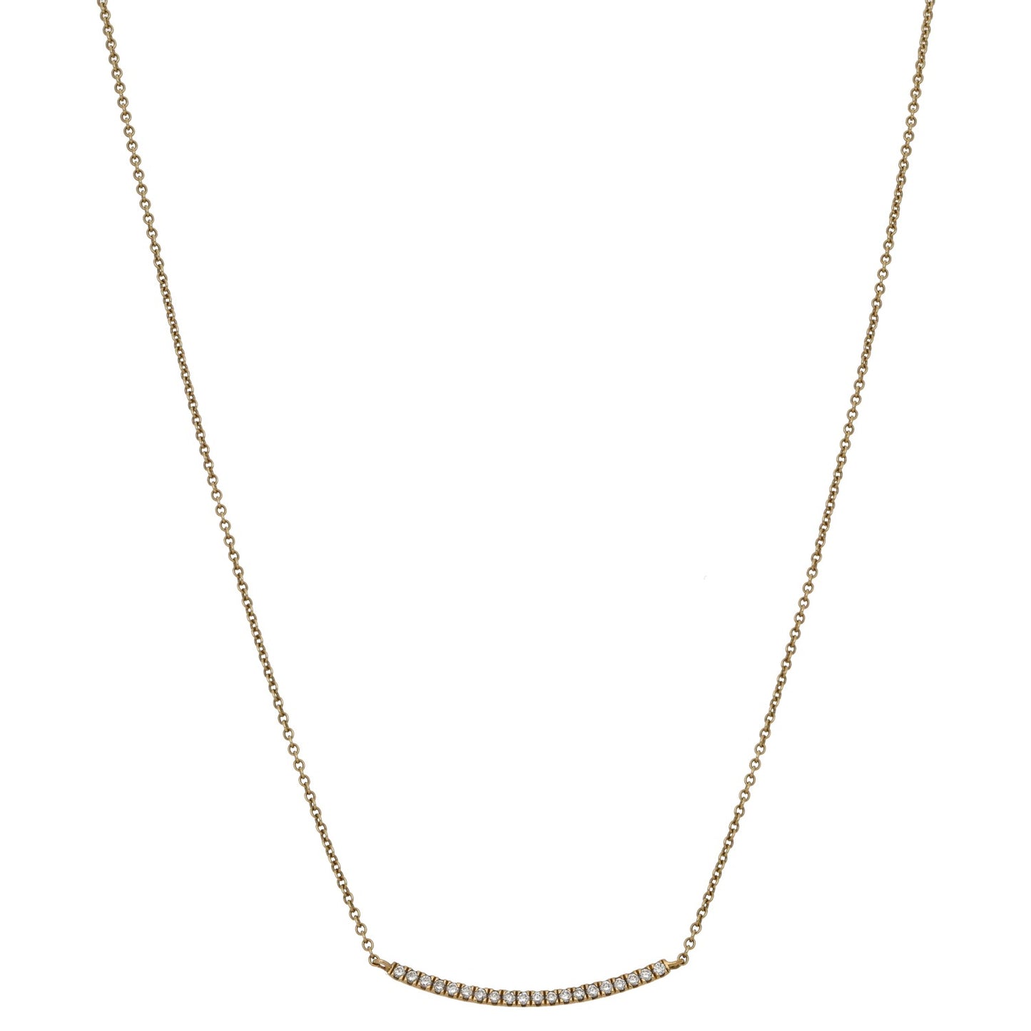 9ct Gold 0.20ct Diamond Fancy Necklace 18"