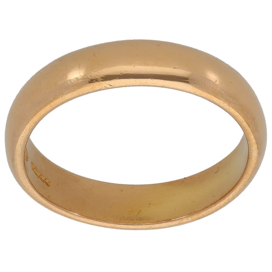 18ct Gold Plain Wedding Ring Size P