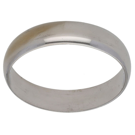 9ct White Gold Plain Wedding Ring Size T