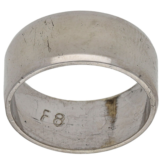 9ct White Gold Plain Wedding Ring Size K