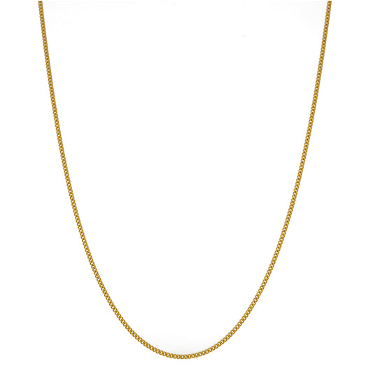22ct Gold Curb Chain 18"