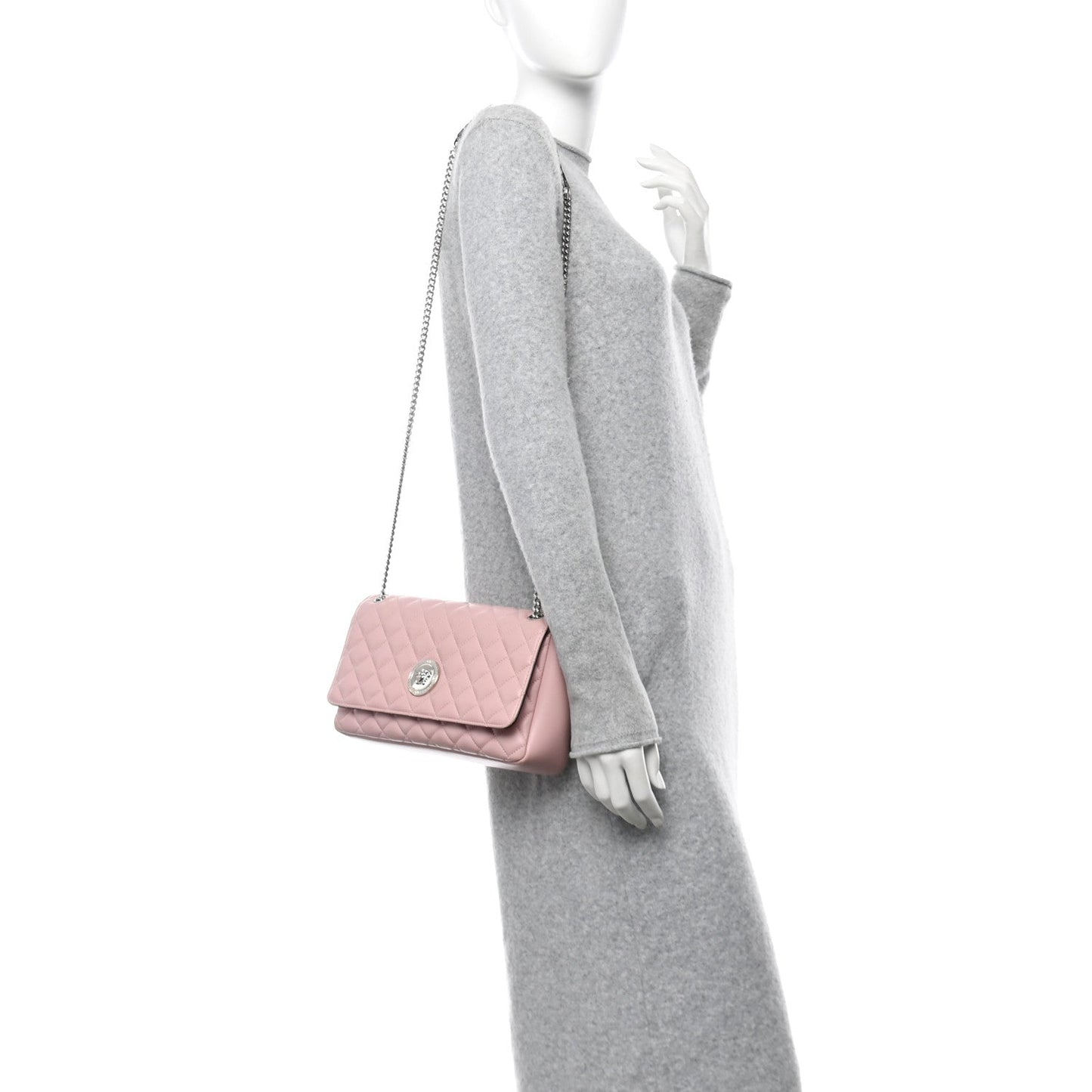 Versace La Medusa Lambskin Leather Bag - Pink